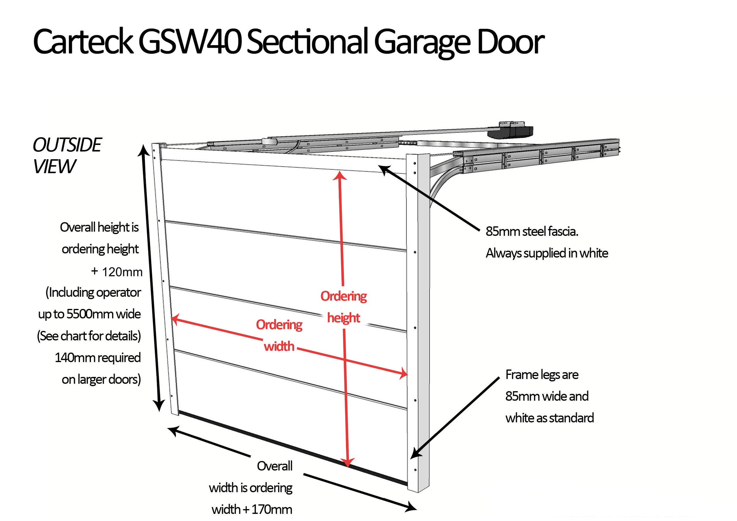 Modern Garage Door Installation Dimensions for Large Space