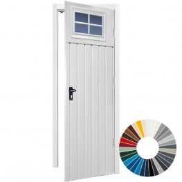 Standard Vertical with Windows Personnel Door (34 Colour Options)