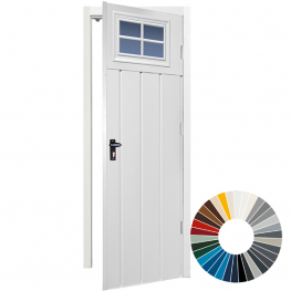 Medium Rib Vertical with Windows Personnel Door (34 Colour Options)