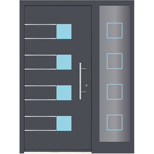 Ryterna Rd80 Design 904 With Side Element Aluminium Front Entrance Doors