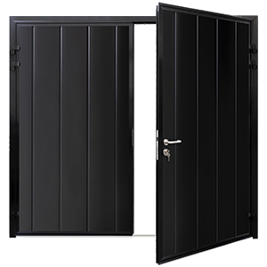 Black Reigate finish double skinned door in black