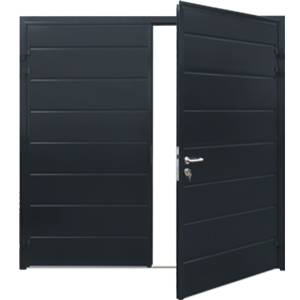 Black Streatham finish double skinned door in black