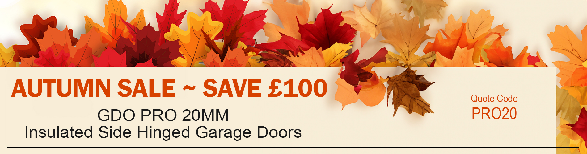 Extra £100 Off  GDO PRO 20mm Insulated Side Hinged Doors