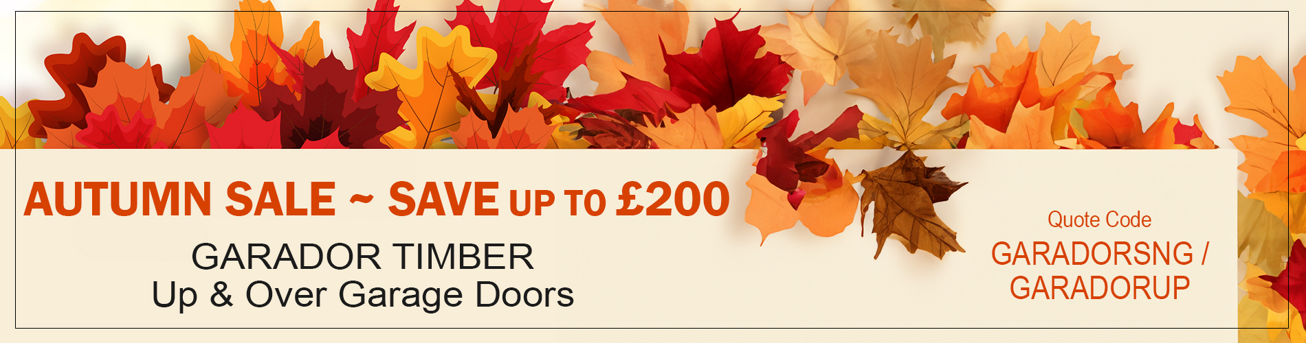 Up to £200 Off Garador Timber Up and Over Garage Doors