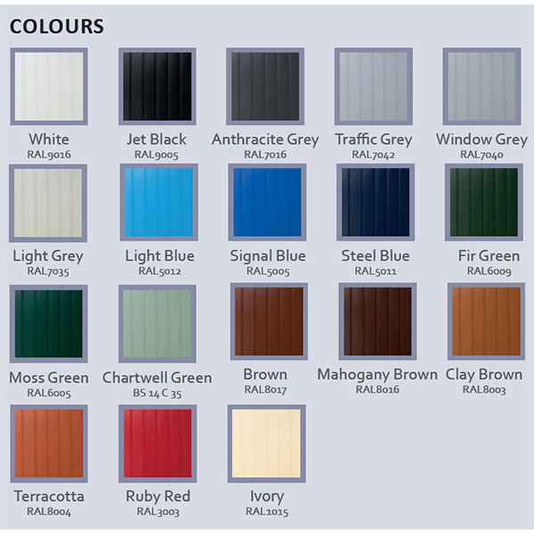 GDO Standard Horizontal (18 Colour Options) Side hinged