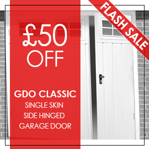 FLASH SALE! £50 Off GDO Classic Single Skin Side Hinged Garage Doors