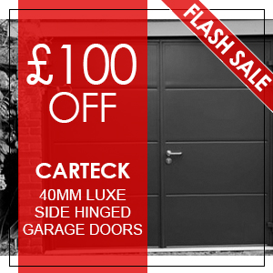 FLASH SALE!  £100 Off Carteck 40mm Luxe Insulated Side Hinged Garage Doors